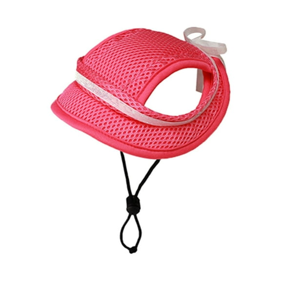 uvwlwu Summer New Pet Hat Breathable Sunshade Cat And Dog Hat Bow Ear Leakage Dog Supplies(B)