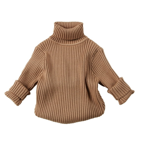 uvwlwu Sweater for Boys Neutral Kids Sweater For Boy Girl Winter Furry Turtleneck Tops Warm Boys Clothes(Size:12-18 Months)