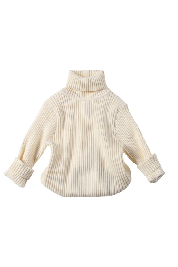 Sweater for Boys Neutral Kids Sweater For Boy Girl Winter Furry Turtleneck Tops Warm Boys Clothes(Size:6-12 Months)