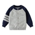thumbnail image 1 of uvwlwu Sweater for Boys Toddler Cartoon Warm Knitted Sweater Long Sleeve Tops Knitwear Cardigan Coat Boys Clothes(Size:6-7 Years), 1 of 8