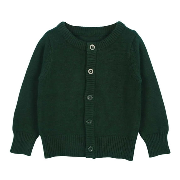 uvwlwu Sweaters for Girls Baby Kids Cardigan Long Sleeve Kid Button Sweater Girl Crew Neck Cardigans Sweater(Size:18-24Months)