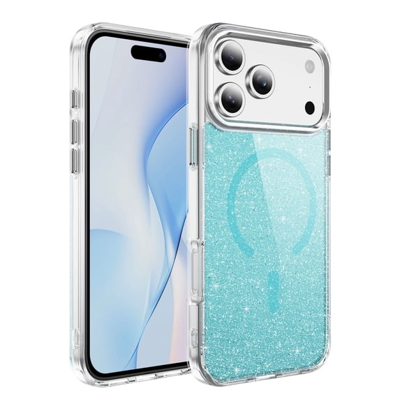 uvwlwu The Shiny 17Air Phone Is Transparent Shockproof Thin And Compatible With Wireless(Sky Blue,C)