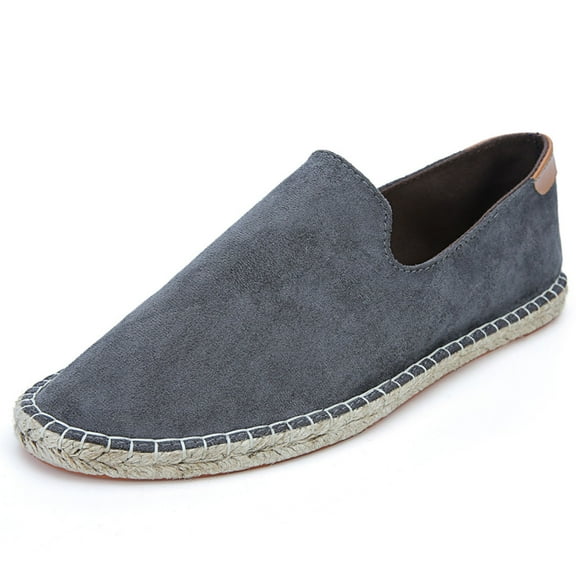 uvwlwu Trendy Women's Casual Shoes Breathable Linen Canvas Fisherman On Footwear For Couples Comfortable And Stylish Everyday Use(Grey,9.5)