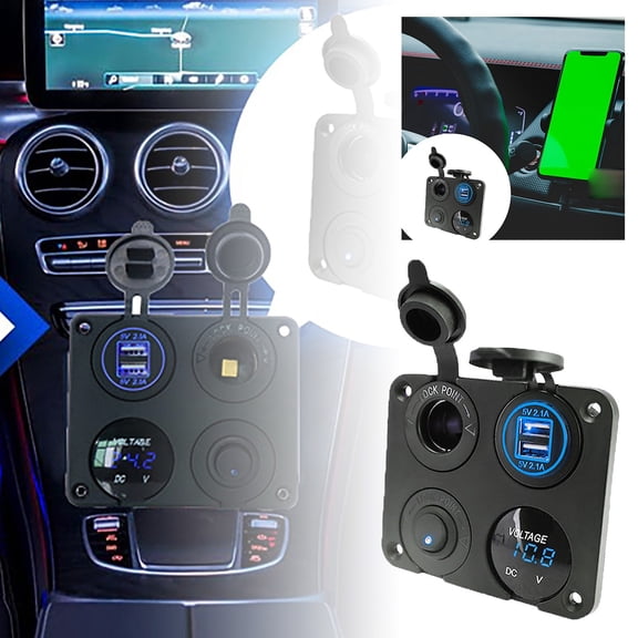 uvwlwu USB Car Charger with Super Fast Charging for Enhanced Driving Convenience and Modern Vehicle Interior(Black)