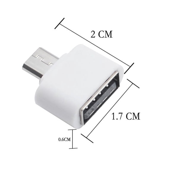uvwlwu Universal Smartphone OTG Converter Adapter Micro USB to USB Connectivity Solution for Android Devices(White)
