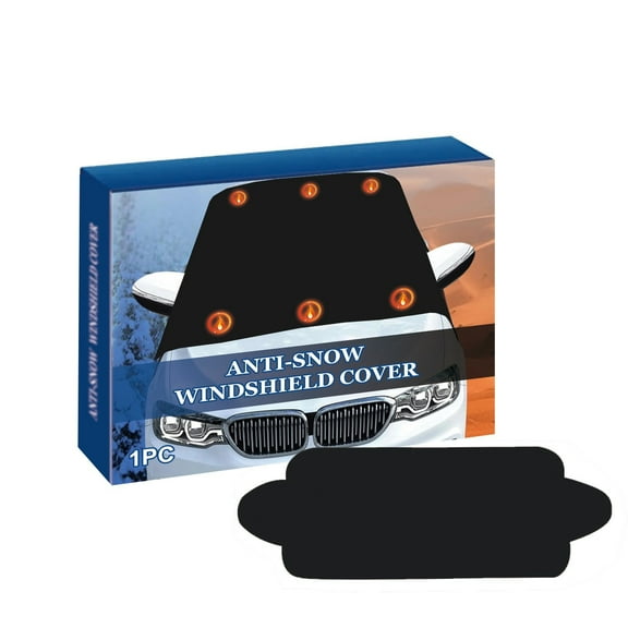 uvwlwu Universal Windshield Cover for All Vehicles Against Frost Ice Rain Sleet and Hail Damage with Large 155x72cm Size(Black)