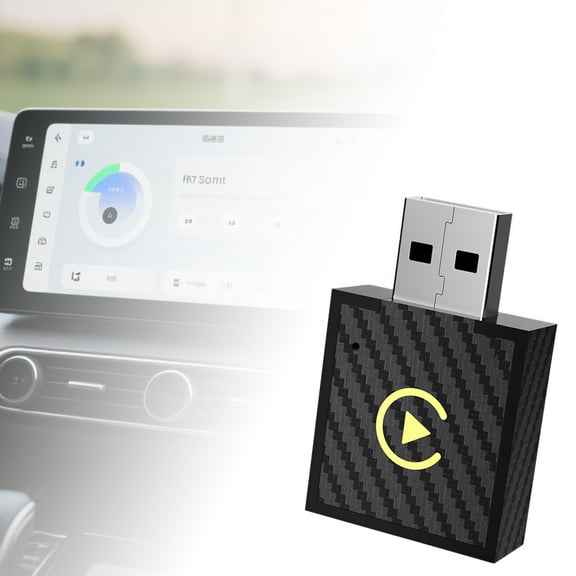 uvwlwu Universal Wireless CarPlay Adapter for and Android Auto Seamless Plug and Play Conversion from Wired to Wireless Car System(Black)