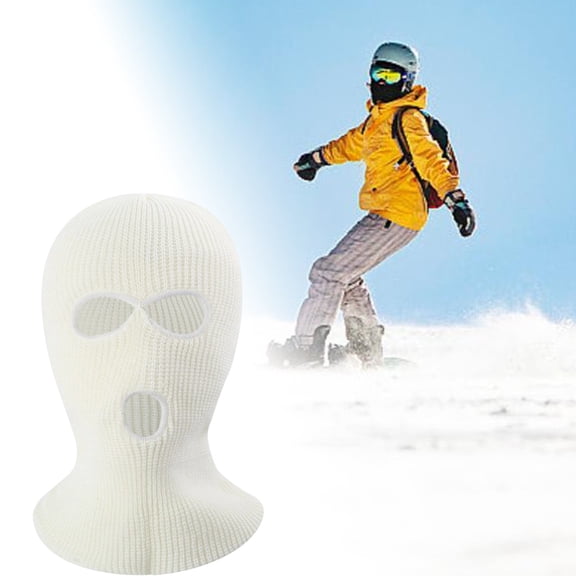 uvwlwu Warm Three Hole Knitted Funny Ski Wrap 39cm Universal Size Can Be As Ski Cycling(B,39cm)