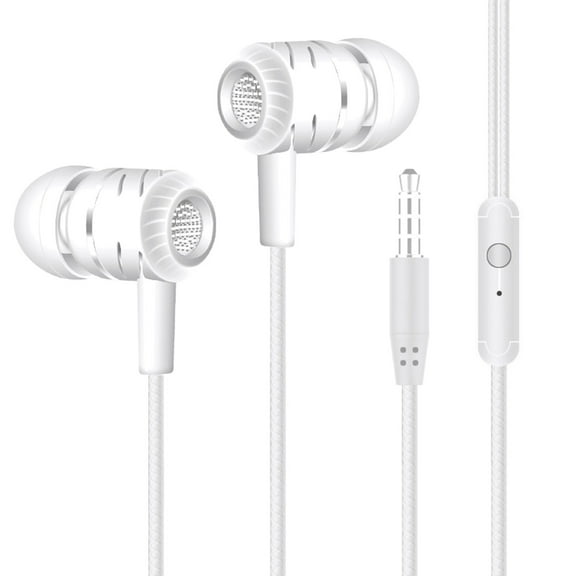 uvwlwu Wired Headphones for Laptop, 3.5mm Earphones with Microphone, for Video Conferencing and Webinars, For Remote Work and Online Learning(White)
