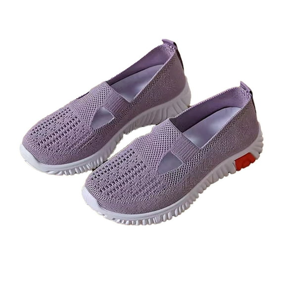 uvwlwu Women's Autumn And Winter Bow Soft Soled On Flat Heels And Warm Shoes(Light Purple,8.5)