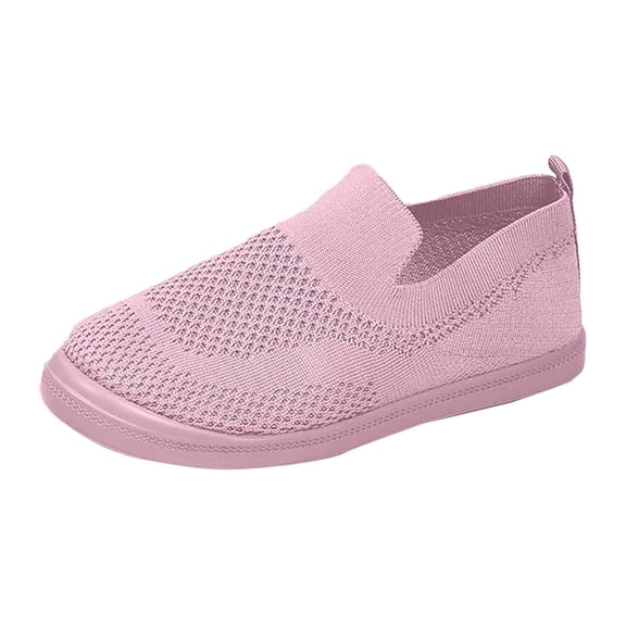 uvwlwu Women's Casual On Shoes Breathable Mesh Flat Comfortable Loafers For Daily Walking Spring Summer Fashion Sneakers(Pink,6.5)