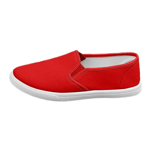 uvwlwu Women's Casual Shoes Fashionable Unisex On Lace Up Flat Comfortable Canvas Sneakers For Daily Wear With Jeans And Casual Pants(Red,8.5)