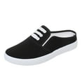 thumbnail image 1 of uvwlwu Women's Comfortable Breathable Soft Sole Lightweight Casual Canvas Shoes(Black,7.5), 1 of 9