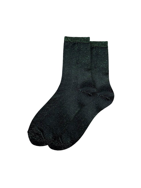 Women's Glitter Sheer Ankle Socks Metallic Sparkly Evening Party Hosiery Reinforced Toe Comfortable Stretch Fit,One Size