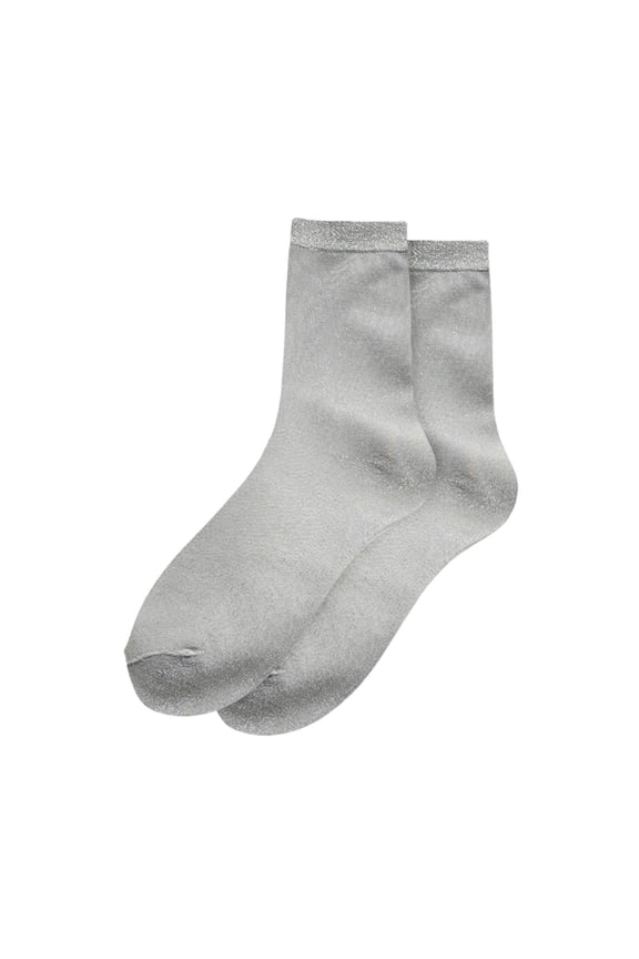 Women's Glitter Sheer Ankle Socks Metallic Sparkly Evening Party Hosiery Reinforced Toe Comfortable Stretch Fit,One Size