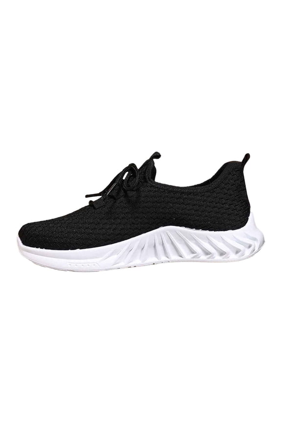 Women's Lightweight Casual Running Shoes Breathable Soft Sole Sneakers For Everyday Comfort And Versatile Wear(Black,6.5)