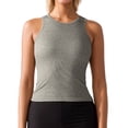 thumbnail image 1 of uvwlwu Women's Ribbed Racerback Tank Top Crewneck Slim-Fit Sleeveless Casual Layering Shirt,XL, 1 of 5