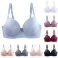 thumbnail image 1 of uvwlwu Women's Underwire Shaping Cup Bra Jacquard Pattern Adjustable Shoulder Straps Support Plus Size Everyday Basic Ladies Bra,90D, 1 of 9