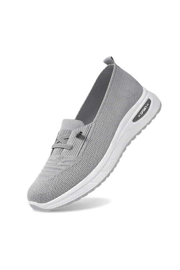 Women's Women's Ballerinas Trainers Lace Up Comfortable Breathable Soft Sole Lightweight Casual Canvas Shoes(Grey,6)