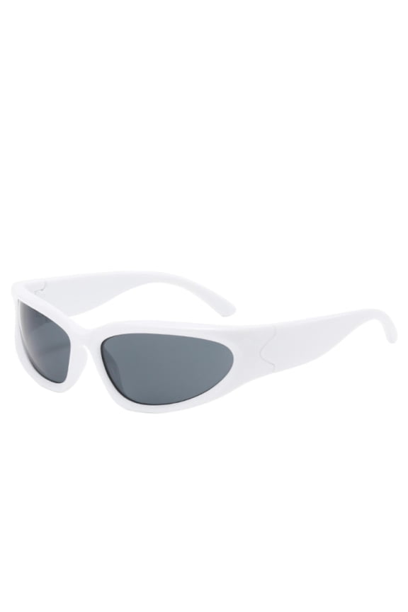 Wrap Around Sports Sunglasses For 400 Glasses Modern Design(White)