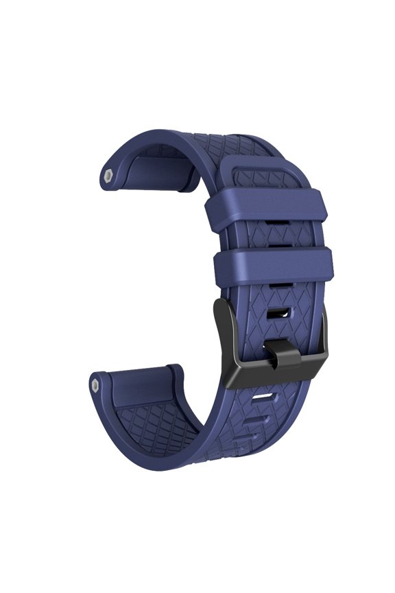 for Garmin Fenix/Fenix 2 Band Easy Fit 26mm Width Soft Silicone Watch Strap(Dark Blue)