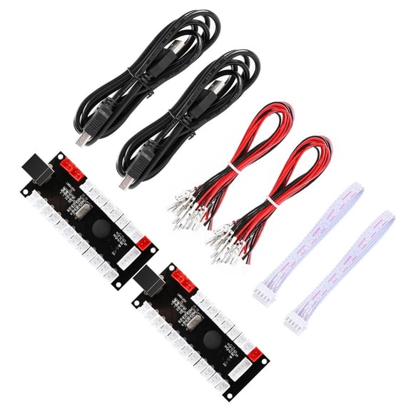 uwarry 2-Player Zero Delay ame Controller USB to Joystick for MAME & Raspberry Pi 1/2/3 RetroPie DIY Projects Support Parts