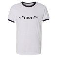 thumbnail image 1 of uwu Adult Short Sleeve Ringer T-shirt, 1 of 3