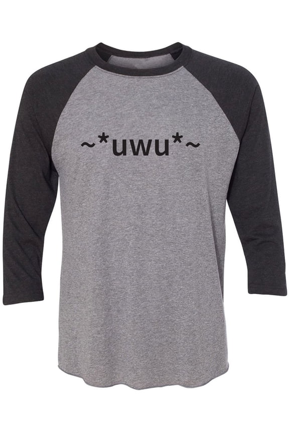 uwu Unisex 3/4 Sleeve Baseball Raglan Tee