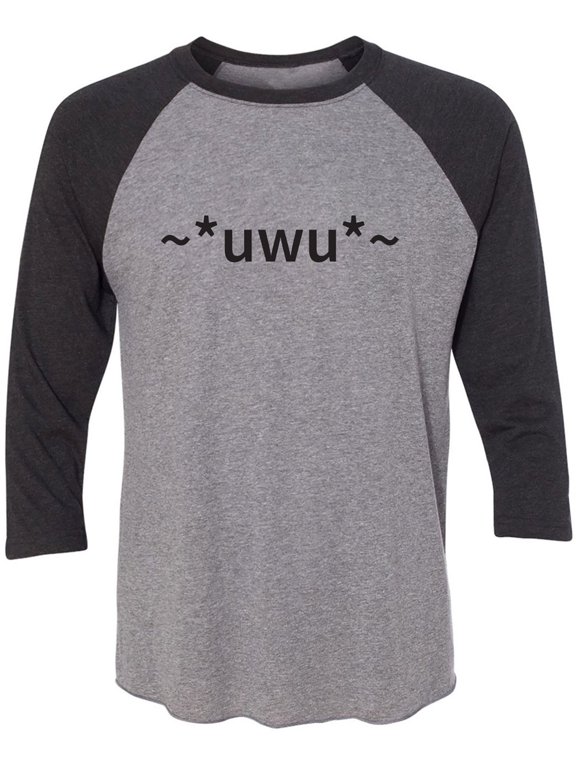 uwu Unisex 3/4 Sleeve Baseball Raglan Tee