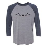 uwu Unisex 3/4 Sleeve Baseball Raglan Tee