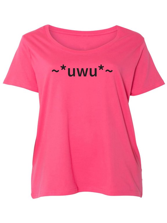 uwu Womens Plus Size Scoopneck Tee