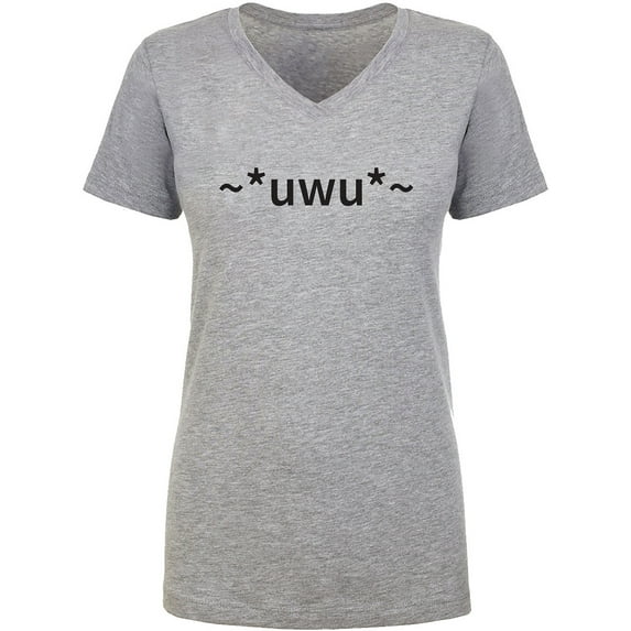 uwu Womens V-Neck T-Shirt