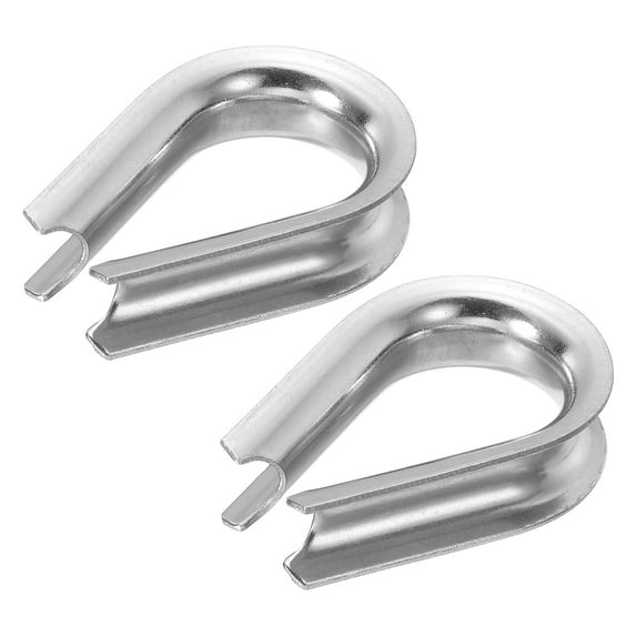 uxcell 12mm 1/2 Inch Wire Rope Thimble 2Pcs Cable Thimbles 304 Stainless Steel for Boat