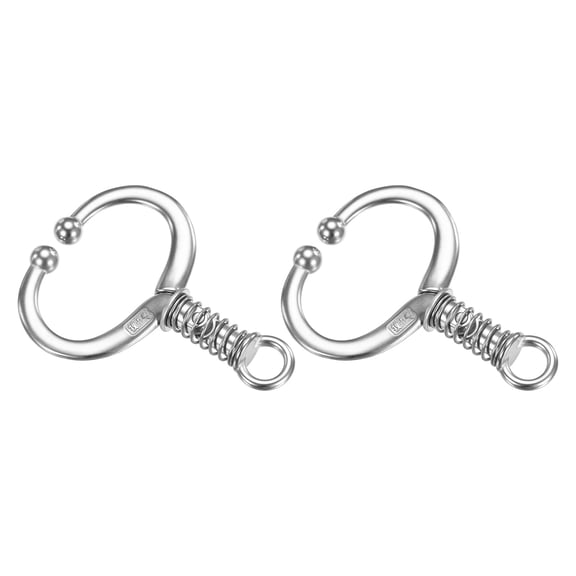 uxcell 2-Pack Large Bull Nose Pliers, Stainless Steel Spring Bull Nose Pliers with 2.87" Inner Diameter [Silver]