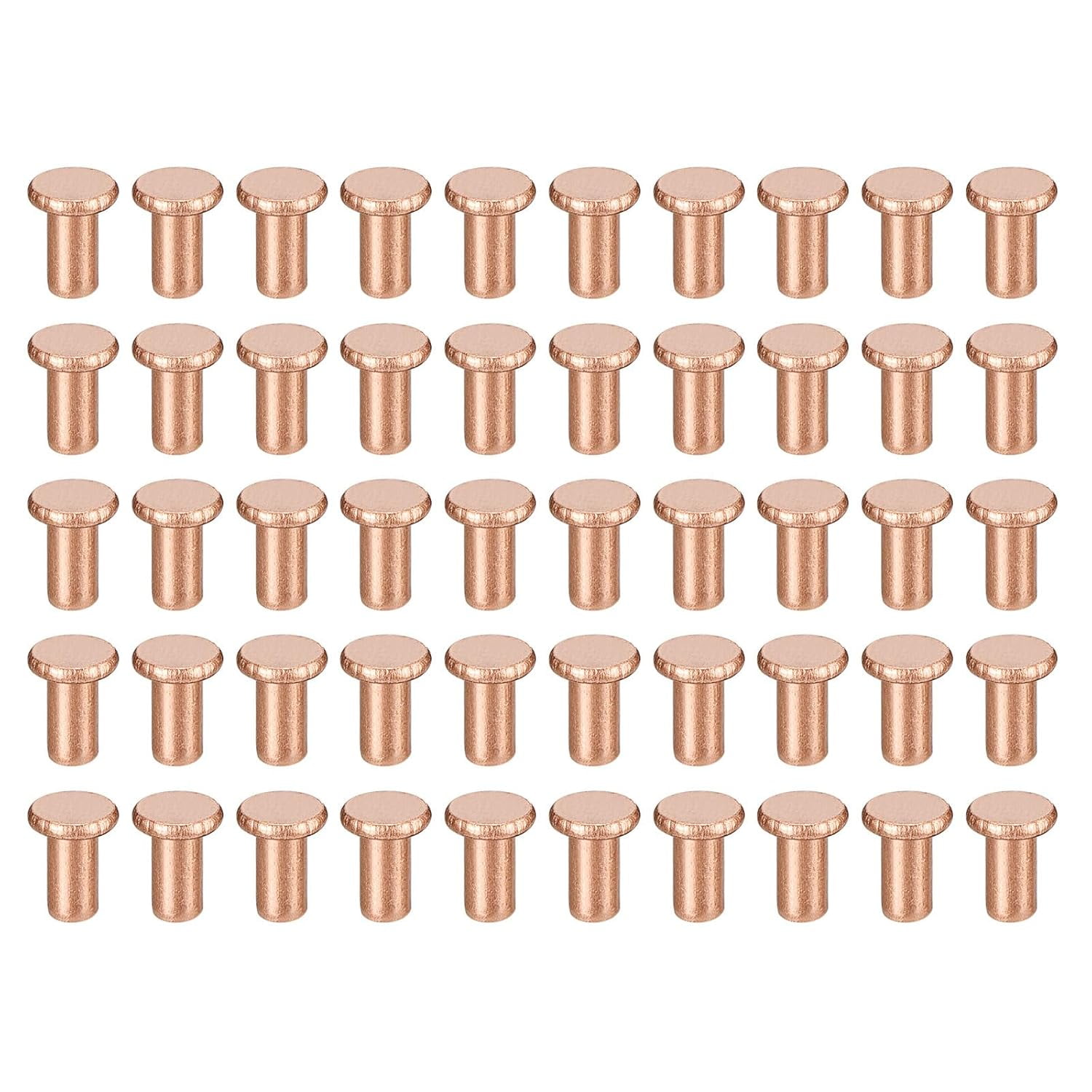 uxcell 200Pcs Copper Solid Rivets, 5/64