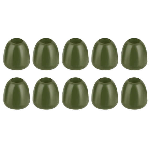 Uxcell 20Pack Plastic Bell End Stoppers, Cord Ends Lock for Clothes Backpack Drawstring, Dark Green