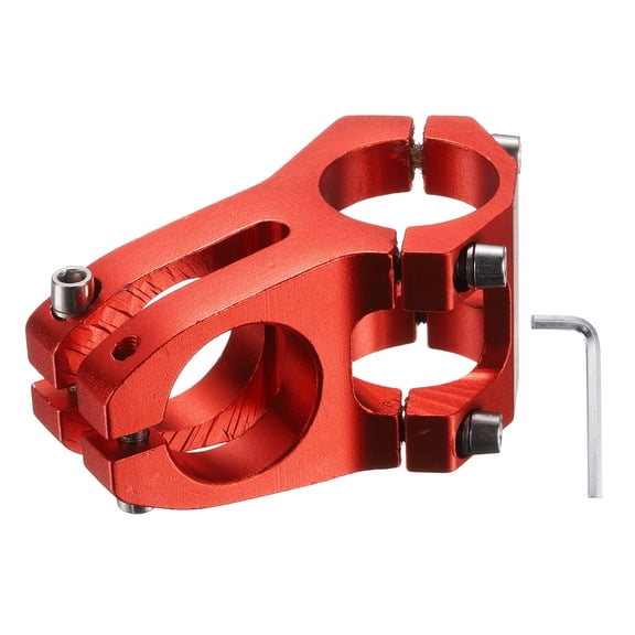 uxcell 31.8mm Bike Stem 45mm Aluminum Alloy Bicycle Handlebar Stem with Hex Wrench for Mountain Road Bike BMX MTB Cycling, Sand Bright Red