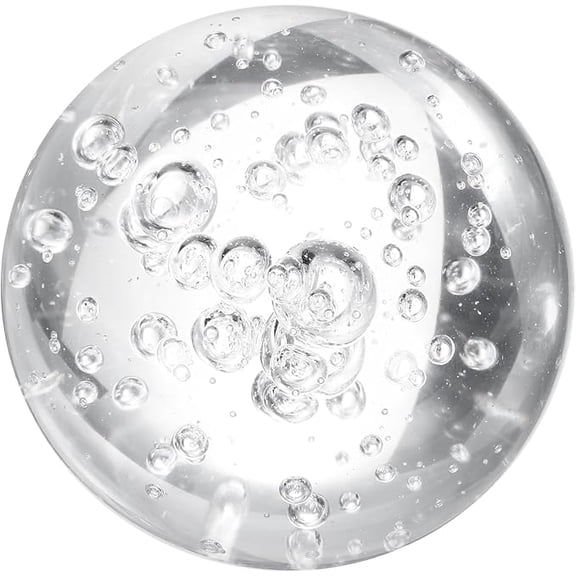 uxcell 50mm/2" Crystal Sphere Ball Bubble Glass Solid Decorative Sphere Crystal Ball Prop Ornament for Feng Shui Divination Fortune Telling Tabletop Fountain Decoration, Clear
