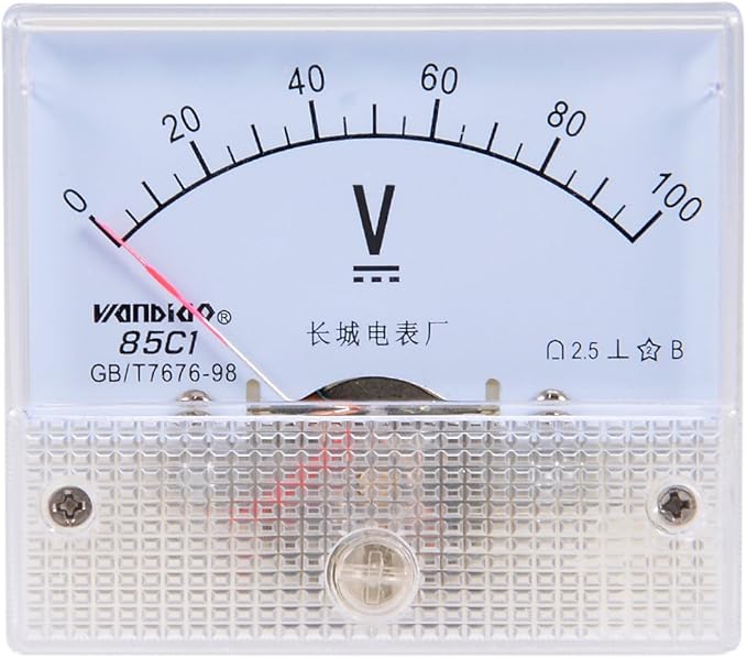 Uxcell DC 0-15V Analog Panel Volt Meter Gauge 85C1 - 2.5% Accuracy, No Shunt Required For DIY & Car