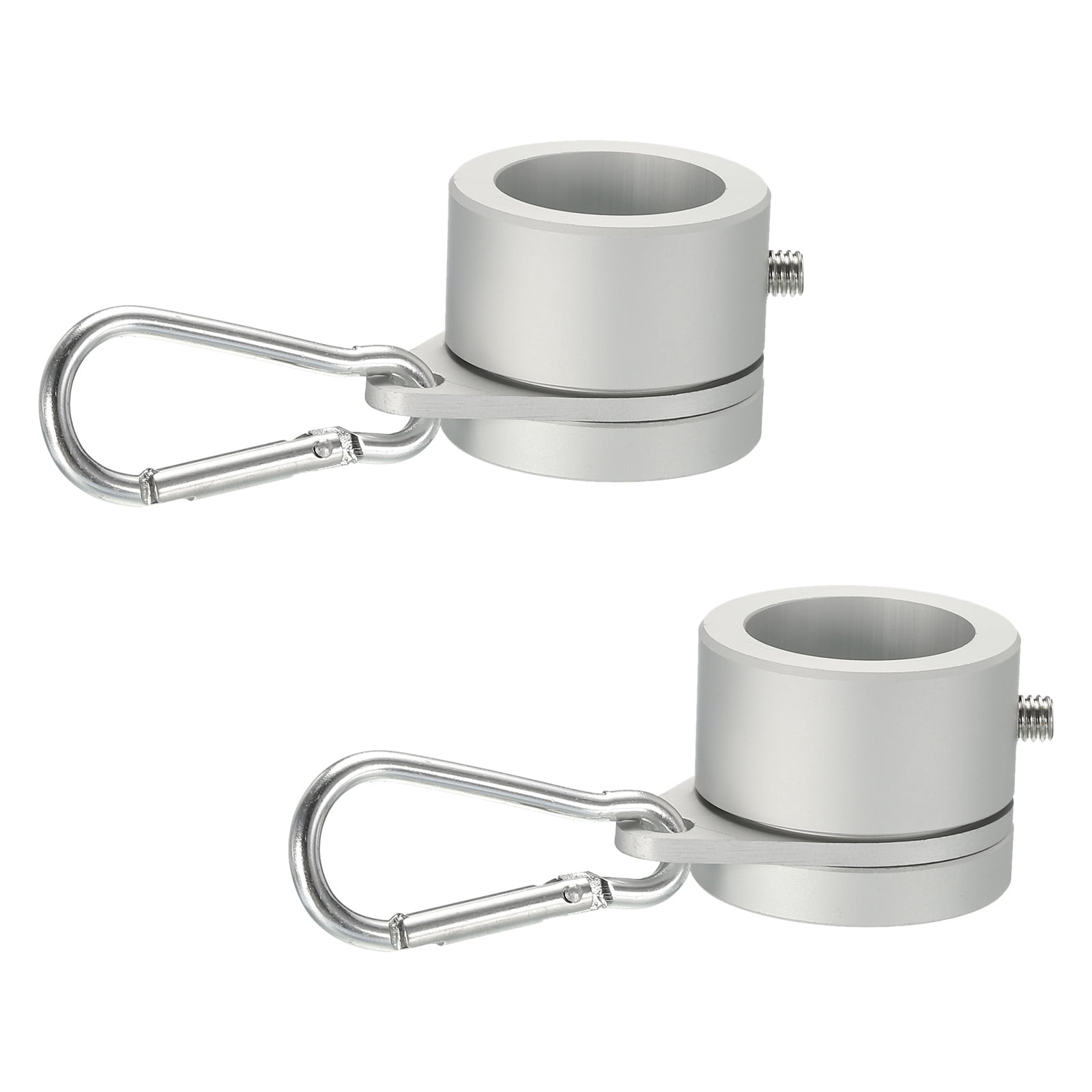 uxcell Flag Pole Rings Mounting Clips Fasteners 26mm x 30mm Silver Tone