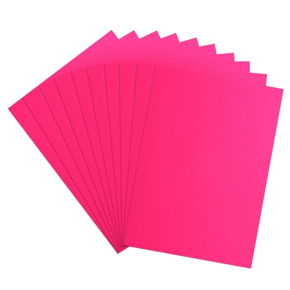uxcell Glow in The Dark Card 24 Sheets Blank Neon Card Stock 8"x6" 250gsm Fluorescent Blacklight Paper Printable for Party Dance Floor Ghost Supplies, Pink