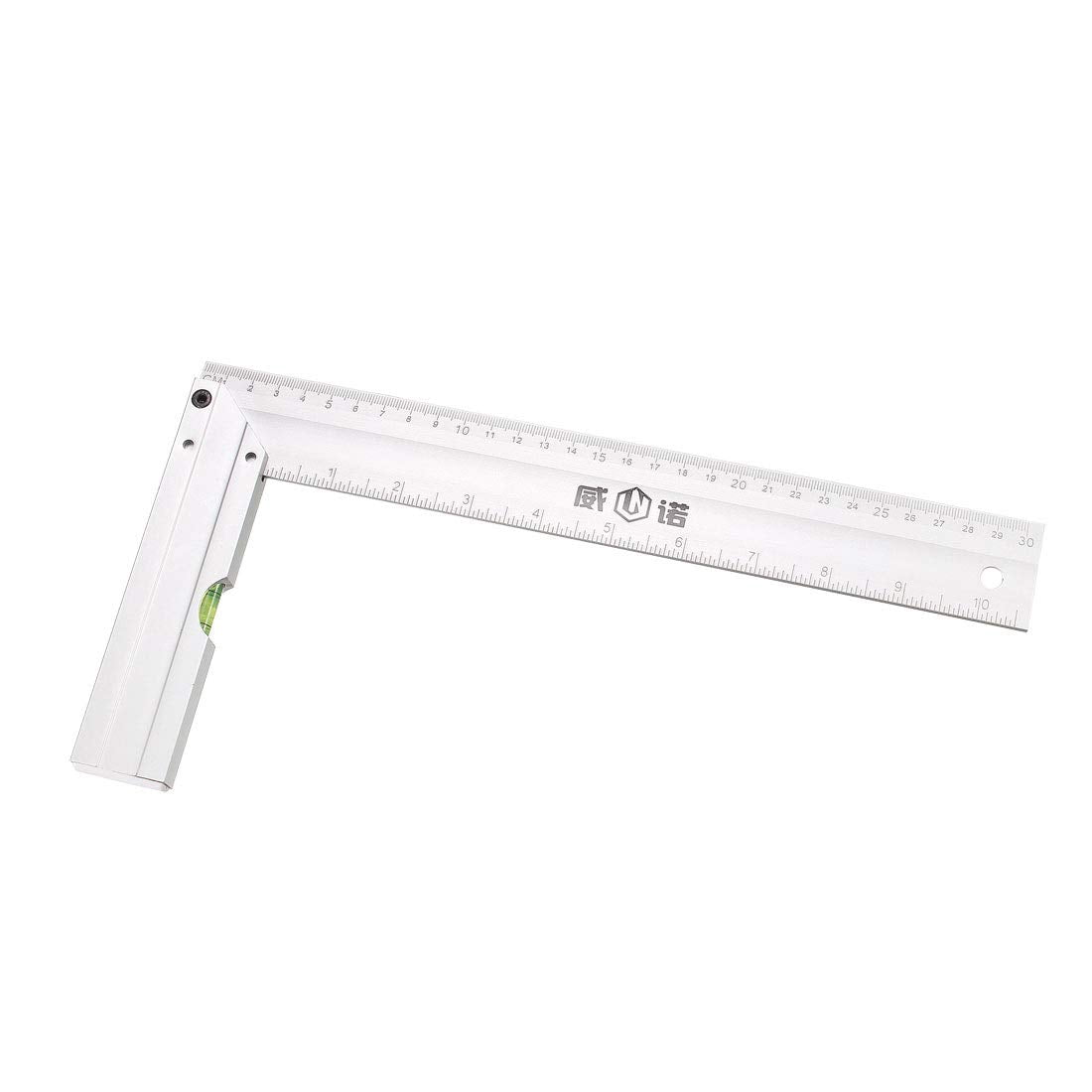 Double Ruler Traith uxcell L Shape Square 300mm/10 Inch Metric Inch Double Scale Aluminum ...
