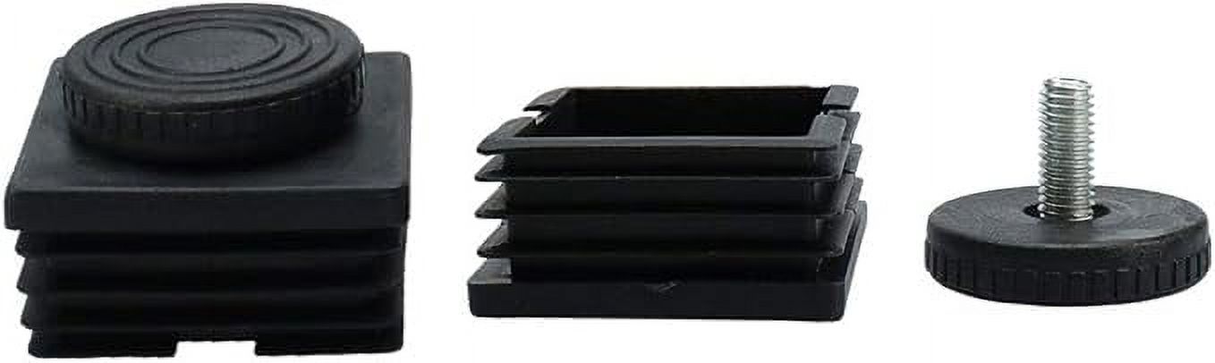 Square Adjustable Foot Desk Legs Uxcell M8 Leveling Feet Glides - 50x50mm Square Insert ...