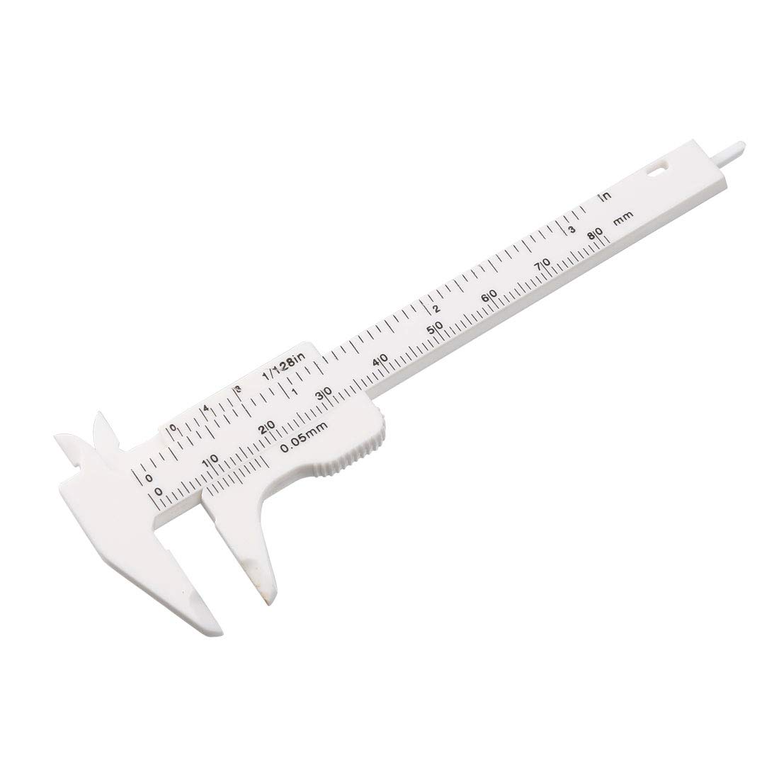 uxcell Vernier Caliper 80mm 3 Inch Metric Mini Double Scale Plastic ...