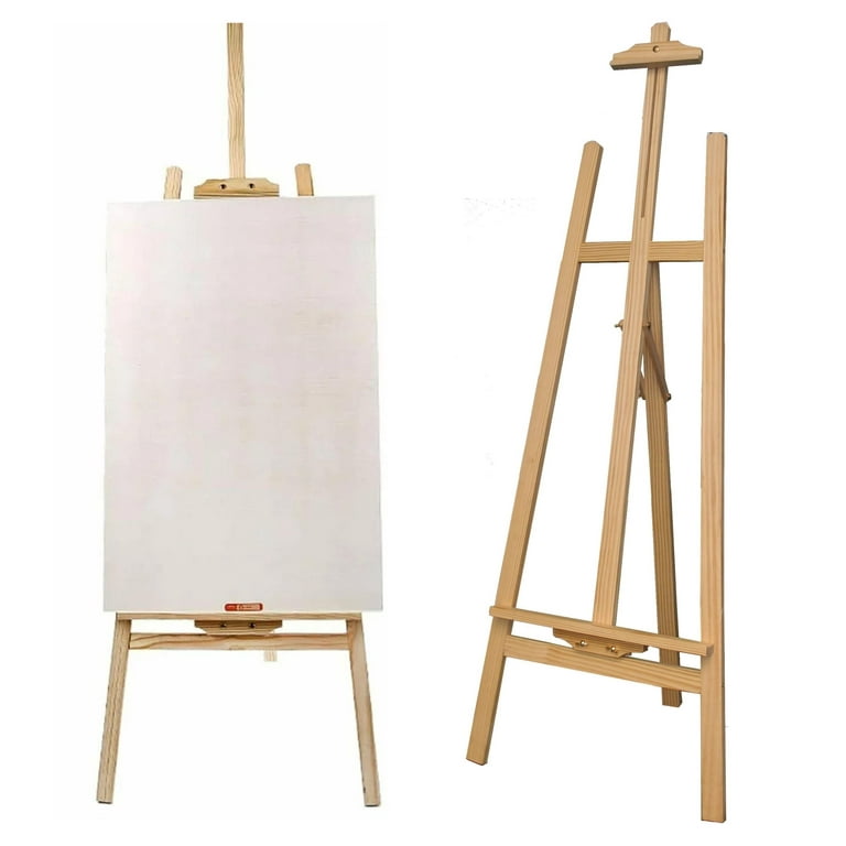 A-Frame Tripod Easel Stand, Wooden Display Easel with Adjustable