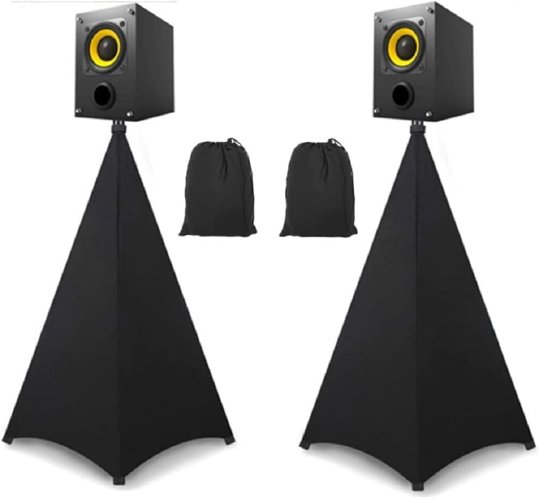 uyoyous Universal 2x DJ Tripod Speaker Stand Scrim Spandex Fabric