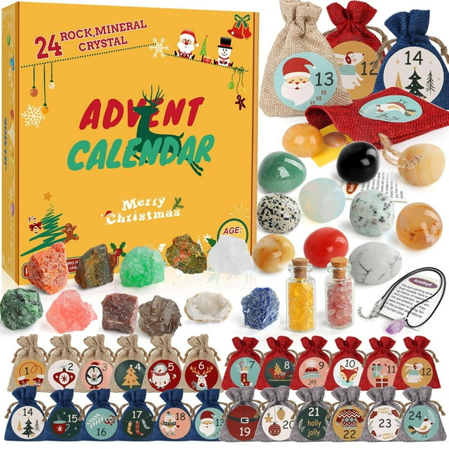 uytogofe Advent Calendar 2024 24 Days Natural Gemstones Advent