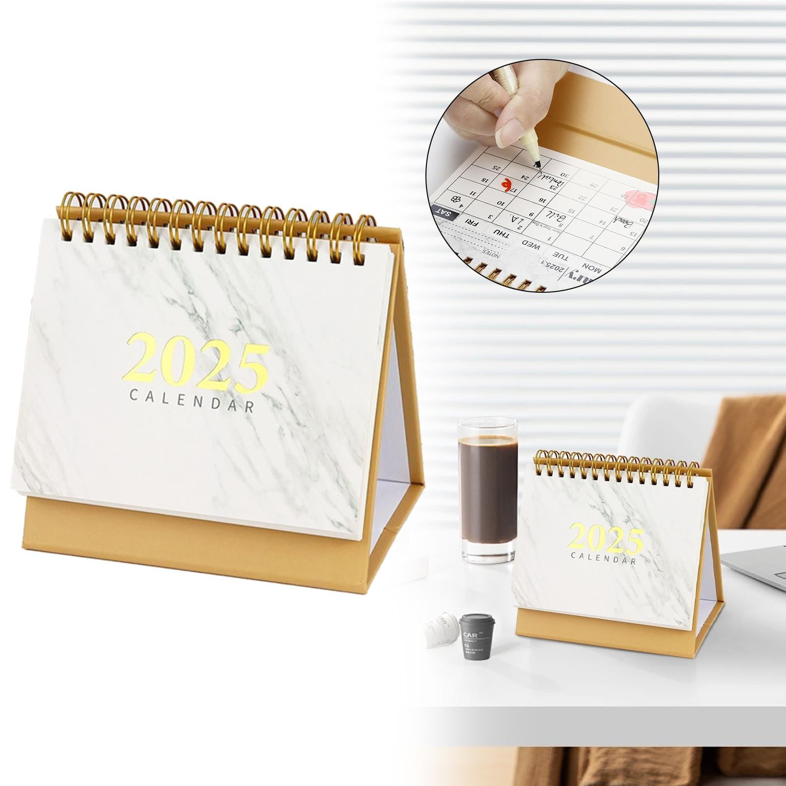 uytogofe Desk Calendar 2024 2025 Creative Standing Flip Small Desk ...