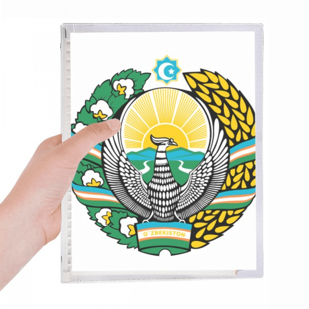uzbekistan asia national emblem notebook loose diary refillable journal statiry