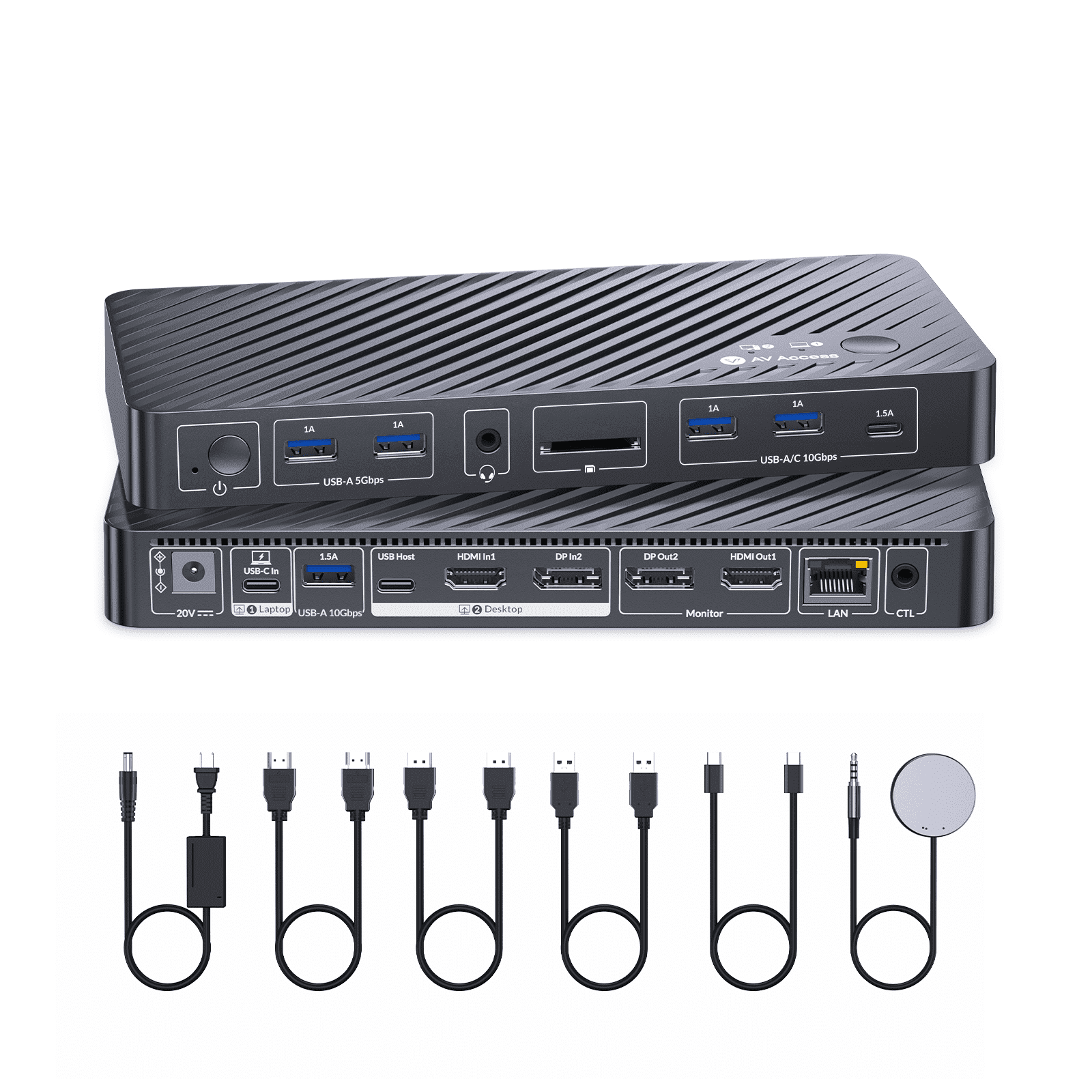v AV Access USB C KVM Switch Docking Station C20 with EDID